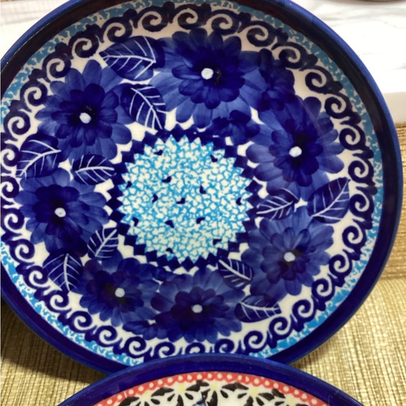 Vintage Unikat Polish Pottery 4 Different Artist 6.5” Dessert plates - Picture 5 of 7